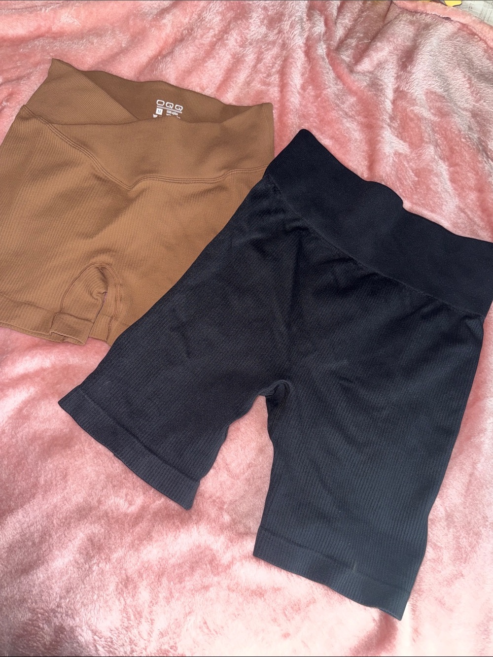 Seamless High-Waist Bike Shorts — Black & Brown bundle